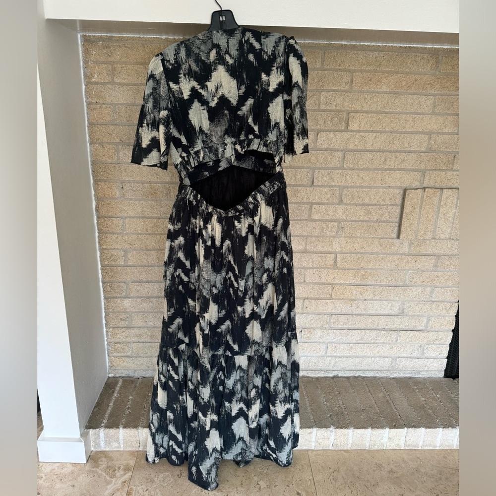 ba&sh Black and Cream Maxi Dress - Picture 2 of 12